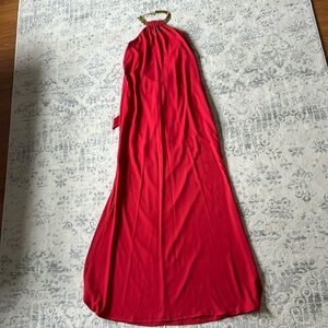 Carmen Steffens Red Straight Fit halter dress. Size M.